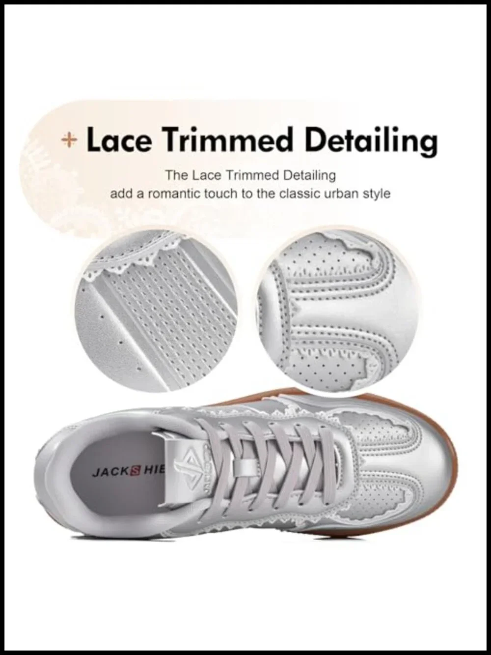 Ribbon Lace-Up Fashion Sneakers Arch Support Tennis Walking Shoes
